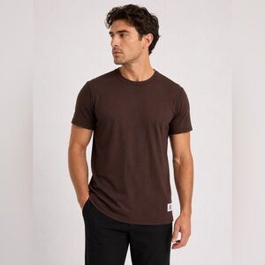 Reigning Champ Mens L Brown T Shirt Made in Canada 100% Cotton Athletic Wear Tee